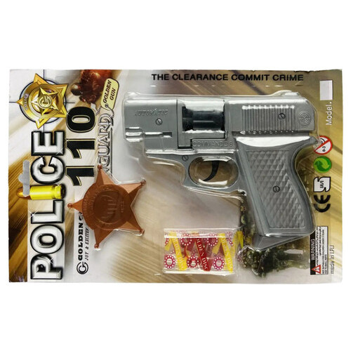 Іграшковий пістолет з пістонами та значком Golden Gun COMMANDO 283GG фото №2