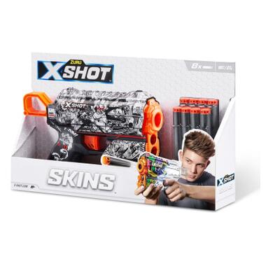 Іграшкова зброя Zuru X-Shot Швидкострільний бластер Skins Flux Illustrate (8 патронів) (36516D) фото №6