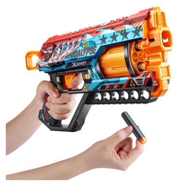Іграшкова зброя Zuru X-Shot Швидкострільний бластер Skins Griefer Apocalypse (12 патронів) (36561E) фото №9
