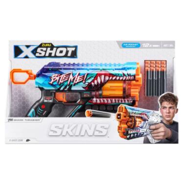 Іграшкова зброя Zuru X-Shot Швидкострільний бластер Skins Griefer Shark Thrasher (12 патронів) (36561В) фото №3
