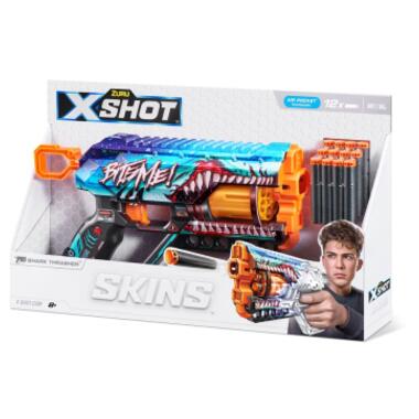 Іграшкова зброя Zuru X-Shot Швидкострільний бластер Skins Griefer Shark Thrasher (12 патронів) (36561В) фото №2