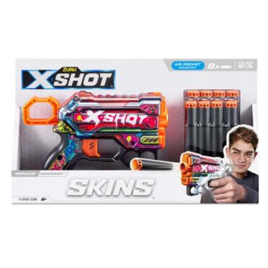 Іграшкова зброя Zuru X-Shot Швидкострільний бластер Skins Menace Mercenary (8 патронів) (36515P) фото №4