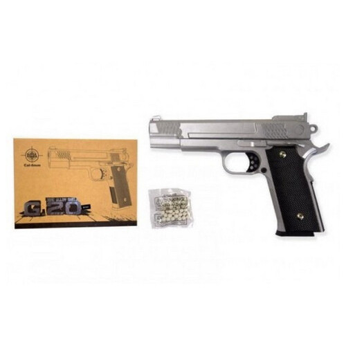 Іграшковий пістолет на кульках Galaxy G20S Browning HP метал сталевий фото №2