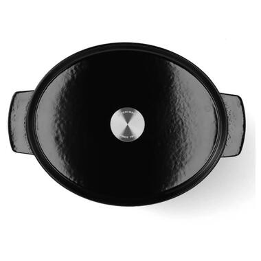 Гусятниця чавунна з кришкою KitchenAid, 30 см, 5,6 л, чорна (CC006064-001) фото №2