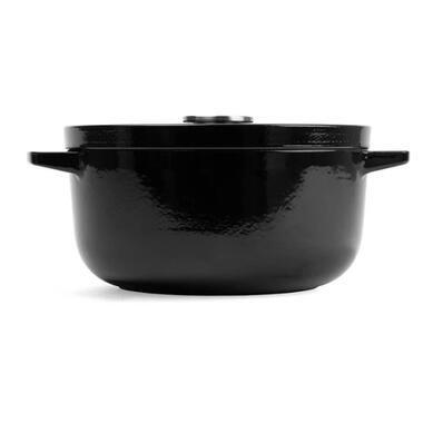 Каструля чавунна з кришкою KitchenAid, 22 см, 3,3 л, чорна (CC006058-001) фото №3