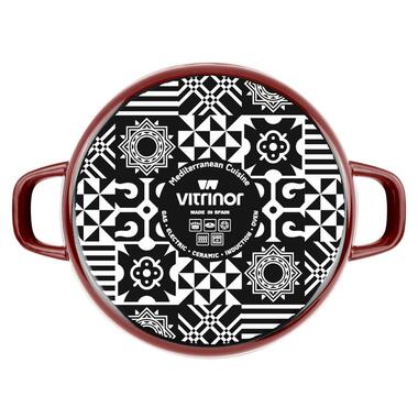 Кастрюля антипригарная VITRINOR GARNET с крышкой 26 см 5 л  фото №3