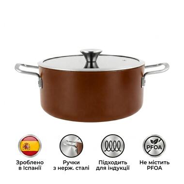 Кастрюля антипригарная VITRINOR V NATURE с крышкой 24 см 4.8 л   фото №1