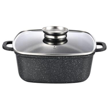 Кастрюля Gusto квадратная покрытие Marble 3,5 л (GT-2504-22) фото №1