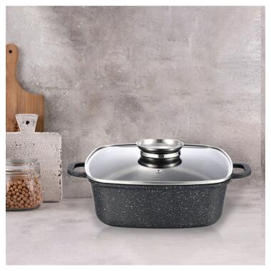 Кастрюля Gusto квадратная покрытие Marble 3,5 л (GT-2504-22) фото №2