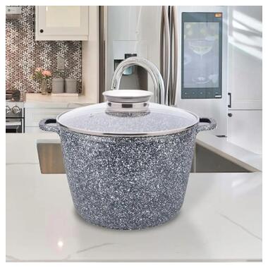 Кастрюля Gusto покрытие Ceramic Snow 5.5 л (GT-2604-26) фото №2