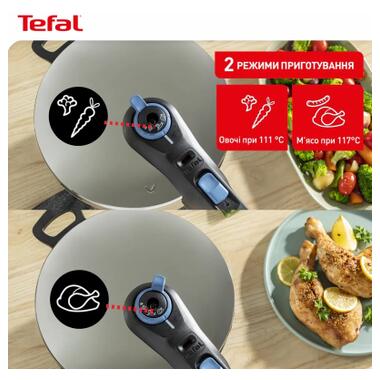 Кастрюля Tefal Secure Trendy Скороварка з паровим кошиком 8л (P2584401) фото №16