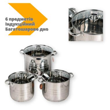 Набор кастрюль Zepline German Family GF-2037 серебристый (GF-2037_1496) фото №2