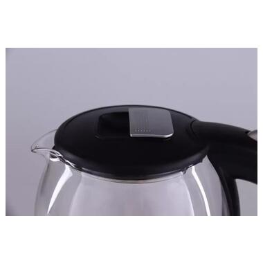 Чайник електричний на підставці скляний XPRO 7833 чорний (41033-RAF 7833) фото №3