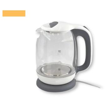 Чайник електричний на підставці скляний XPRO СВ 9121 білий (40755-СВ 9121) фото №1