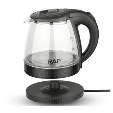 Чайник електричний скло RAF R.7861 1,2л, чорний (42961-RAF 7840_406) фото №4