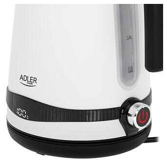Чайник електричний з регулятором температури Adler AD-1295-White 1.7 л фото №5