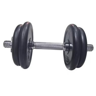 Гантель HSF з гумовим покриттям MD2502 - 10 кг (К00024978) фото №1