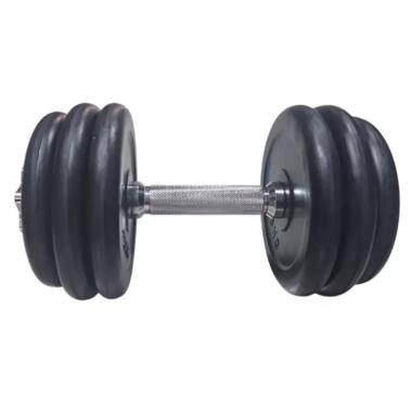 Гантель HSF з гумовим покриттям MD2502 - 15 кг (К00024979) фото №1