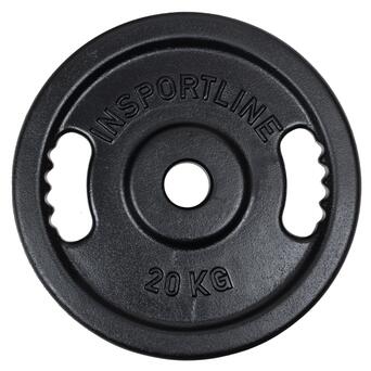 Диск олімпійський чавунний inSPORTline Castblack OL 20 кг 50 мм (24266) фото №1