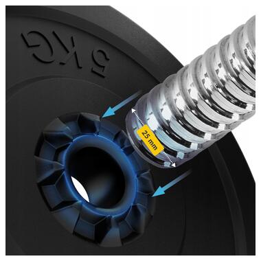 Гриф для штанги прямий 4FIZJO 150 см 25 мм (P-5905973401142)  фото №5