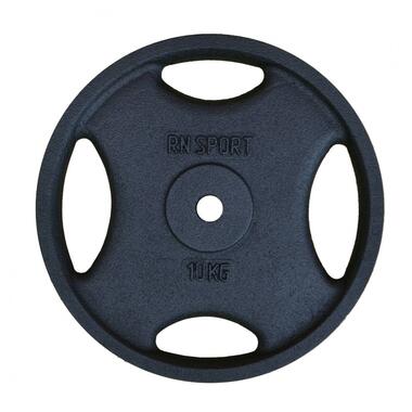 Млинець (диск) RN-Sport 10 кг під гриф O25мм для штанги з Quatro хватом (RN_quatro 10-27) фото №2