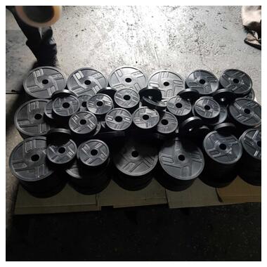 Набір штанг та гантель. Набір металевих гумових дисків 120 кг + 4 хромовані грифи (Obtop120) фото №9