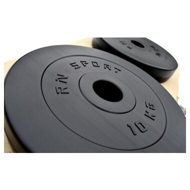 Штанга олімпійська RN Sport із ABS-покриттям на 100 кг. Рукавички у подарунок! (PlastOlimp100) фото №2