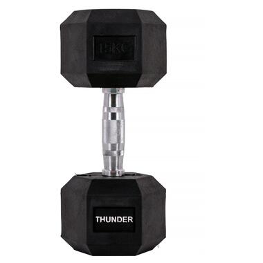 Гантель шестигранна 15 кг THUNDER (HEXAGONAL-DUMBBELLS-15KG) фото №2