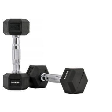 Гантель шестигранна 2,5 кг THUNDER (HEXAGONAL-DUMBBELLS-2,5KG) фото №1
