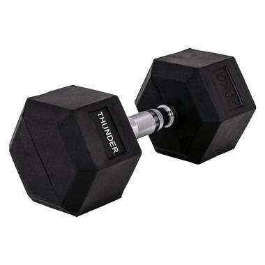 Гантель шестигранна 20 кг THUNDER (HEXAGONAL-DUMBBELLS-20KG) фото №4