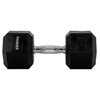 Гантель шестигранна 20 кг THUNDER (HEXAGONAL-DUMBBELLS-20KG) фото №3