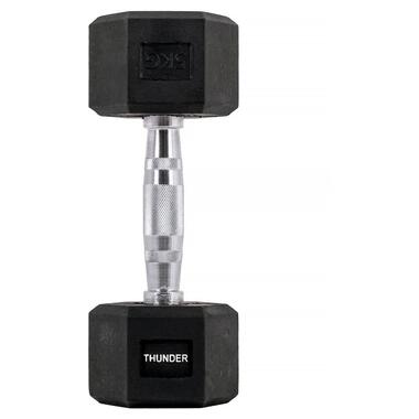 Гантель шестигранна 5 кг THUNDER (HEXAGONAL-DUMBBELLS-5KG) фото №4