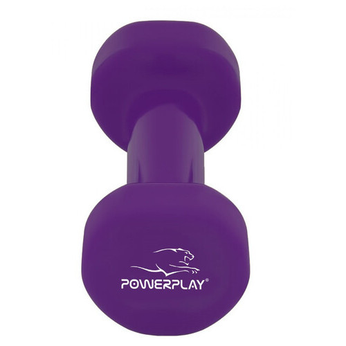 Гантель PowerPlay 4125 винилов 2.5 кг Фіолетова фото №3