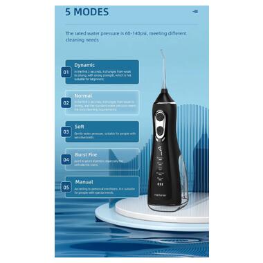Портативный ирригатор 300 мл и USB Type-C L15 Черный фото №3