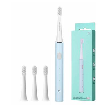 Зубная щетка MiJia Sonic Electric Toothbrush T100 Голубая + 3 насадки фото №1
