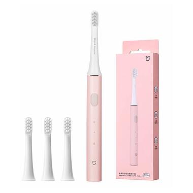 Зубная щетка MiJia Sonic Electric Toothbrush T100 Розовая + 3 насадки фото №1