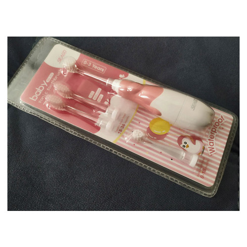Електрична зубна щітка Seago Baby Sonic 0-36 місяців MAX (Рожева) фото №6