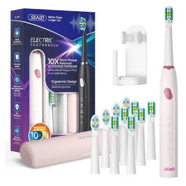 Звуковая зубная щетка SEAGO SG-2316 Розовая фото №1