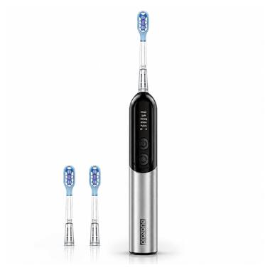 Звуковая-роторная электрическая зубная щетка PROZONE M6 99000 дв/мин Silver фото №1