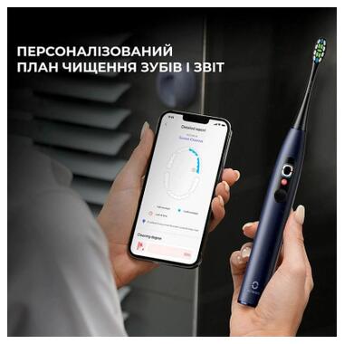 Электрическая зубная щетка Oclean X Plus Pro Digital Blue (6970810556186) фото №8