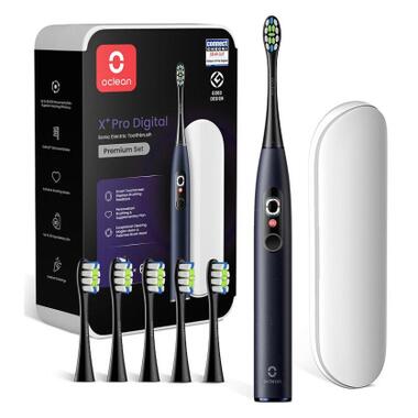 Электрическая зубная щетка Oclean X Plus Pro Digital Blue (6970810556186) фото №1