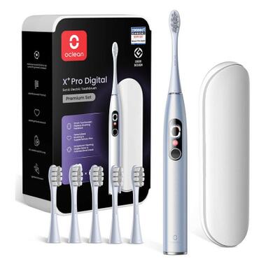 Электрическая зубная щетка Oclean X Plus Pro Digital Silver (6970810556179) фото №1