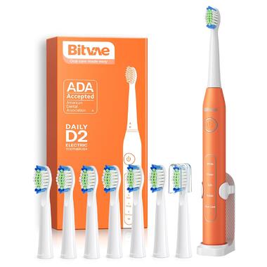 Ультразвукова електрична зубна щітка Bitvae D2 Orange фото №1