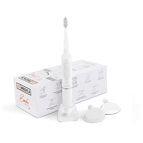 Звукова електрична зубна щітка Us Medica Smile Expert Plus Білий фото №1