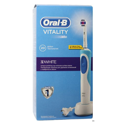 Электрическая зубная щетка Oral-B Vitality 3D White D12.513DW (4210201043607) фото №1