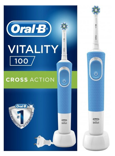 Електрична зубна щітка Oral-B BRAUN Vitality CrossAction/D100 Blue (4210201262336) фото №1