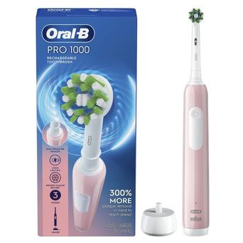 Електрична зубна щітка Oral-B PRO 1000 Pink фото №2