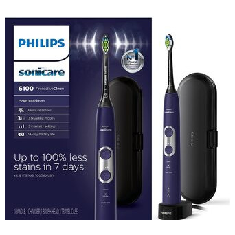Електрична зубна щітка Philips Sonicare ProtectiveClean 6100 HX6471/03 Deep Purple фото №1