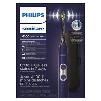 Електрична зубна щітка Philips Sonicare ProtectiveClean 6100 HX6471/03 Deep Purple фото №4