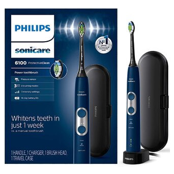 Електрична зубна щітка Philips Sonicare ProtectiveClean 6100 HX6871/49 Navy Blue фото №1